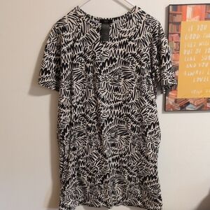 Nooworks Zigzag Tee Dress Size L P2P:21in, Should2hem:33in